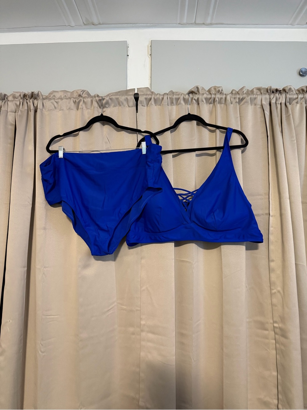 torrid Royal Blue Bikini Top with High-Waist Bottoms